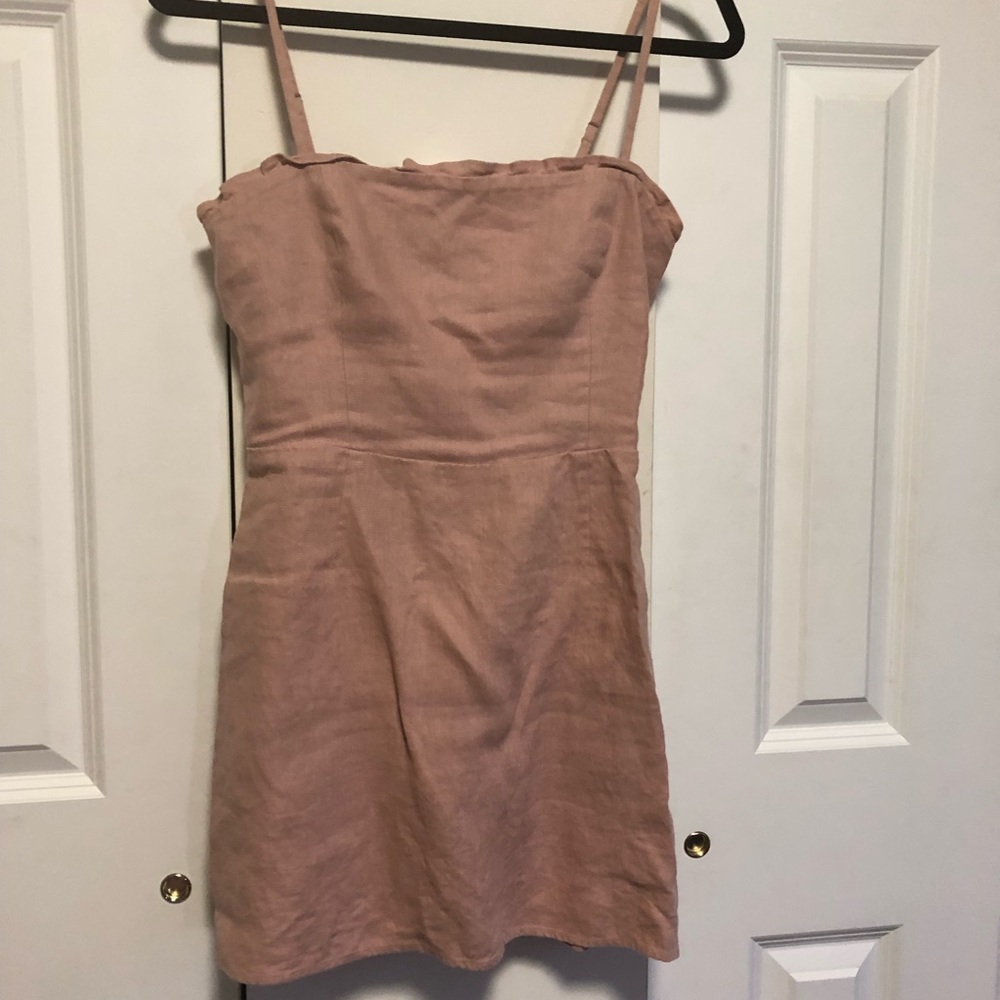 Reformation Linen Ava Dress in Serenade | Size 6/8